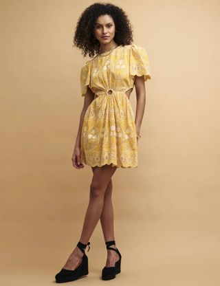 Nobody's Child + Yellow Broderie Anglaise Paris Mini Dress