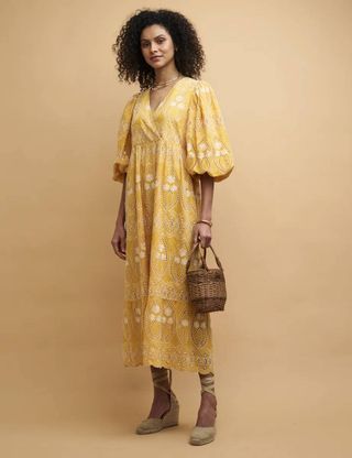 Nobody's Child + Yellow Broderie Anglaise Nora Midaxi Dress