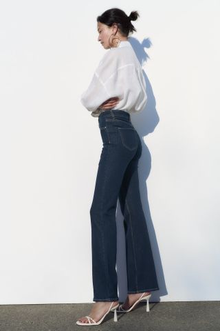 Zara + Flared High-Waist Jeans