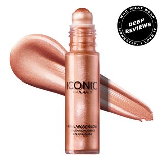 Iconic London + Rollaway Glow Highlighter in Rose Potion