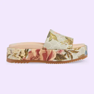 Gucci + GG Floral Slide Sandals