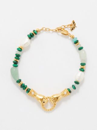 Missoma + In Good Hands Beaded 18kt Gold-Plated Bracelet
