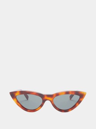 Celine + Cat-Eye Tortoiseshell Acetate Sunglasses