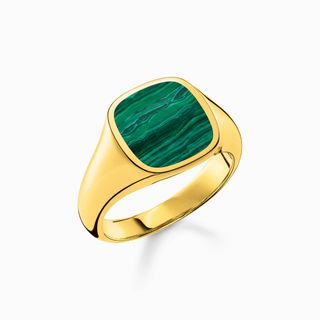 Thomas Sabo + Classic Gold Green Ring