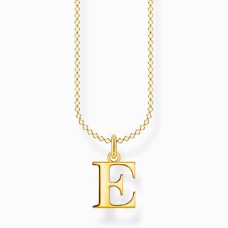 Thomas Sabo + Gold Letter E Necklace