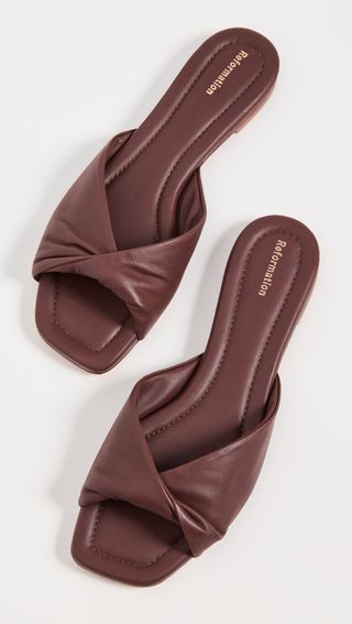 Reformation + Mikki Twist Flat Sandals