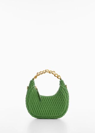 Mango + Textured Chain Bag