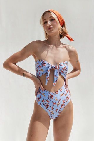 Out From Under + Monaco Floral Cutout One-Piece Swimsuit