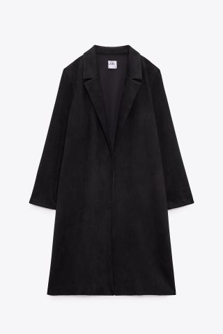 Zara + Faux Suede Coat