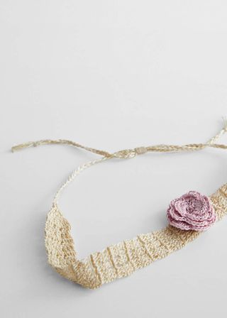 Mango + Crochet Flower Necklace