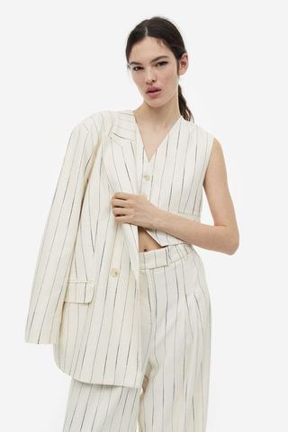 H&M + Linen-Blend Suit Waistcoat