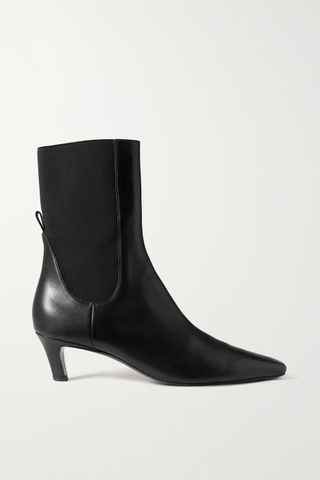 Toteme + The Mid Heel Leather Ankle Boots