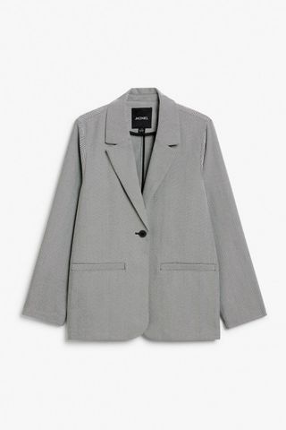 Monki + Grey Structured Single Breasted Blazer