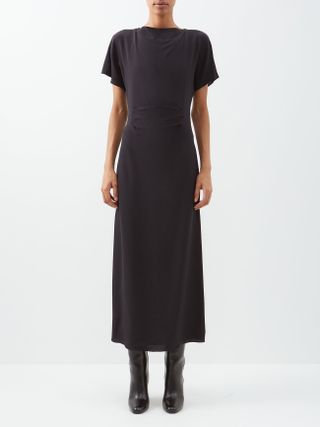 Raey + Tuck Waist Silk Dress