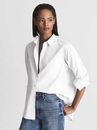 Reiss + White Jenny Cotton Poplin Shirt