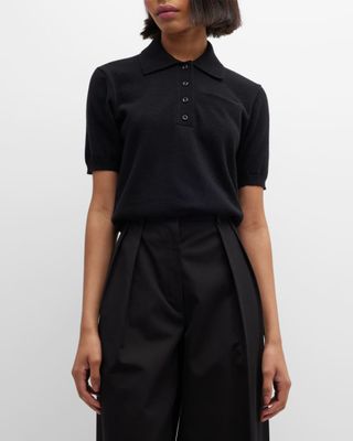 The Row + Olin Cashmere Polo Top