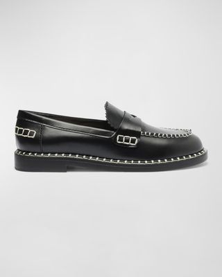 Schutz + Christie Embossed Penny Loafers