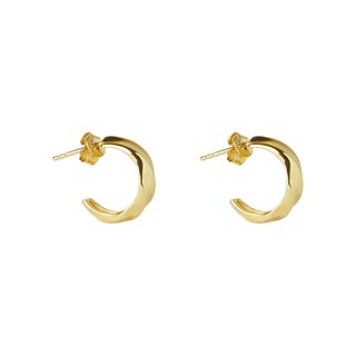 Argento Vivo Sterling Silver + Small Hammered Hoop Earrings