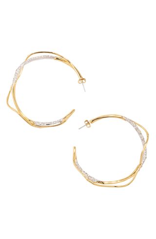 Alexis Bittar + Intertwined Pavé Crystal Hoop Earrings