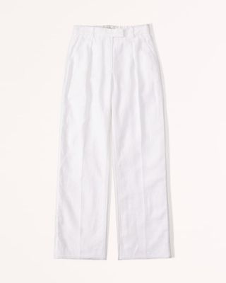 Abercrombie + Premium Linen Tailored Pant