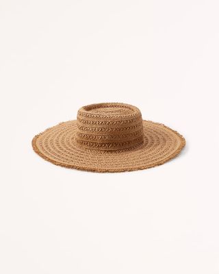 Abercrombie + Flat Top Straw Hat