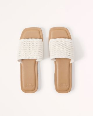 Abercrombie + Crochet Slide Sandals