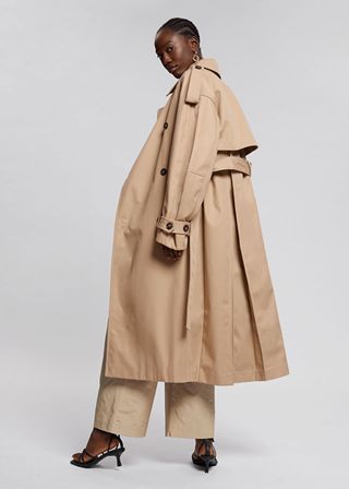 & Other Stories + Oversized Wide Sleeve Trench Coat