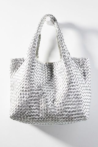 Anthropologie + Woven Leather Tote