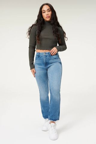 Good American + Good Curve Straight Jeans