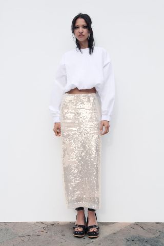 Zara + Sequin Skirt Limited Edition