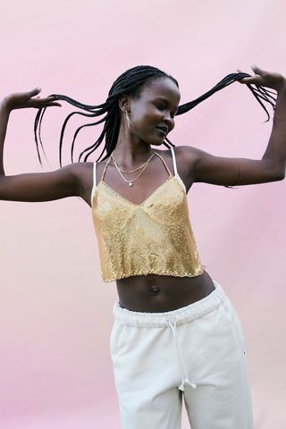 Urban Outfitters + Gia Metal Halter Top