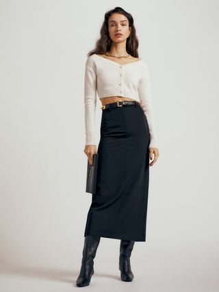 Reformation + Gia Twill Skirt