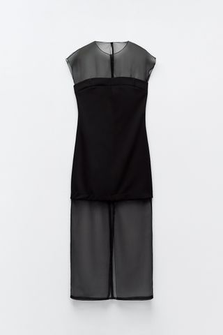 Zara + Contrasting Organza Dress