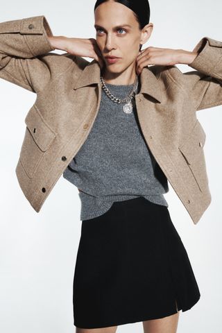Zara + Cropped Soft Jacket