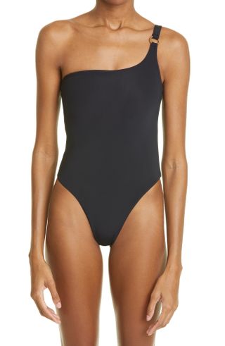 Louisa Ballou + One-Shoulder One-Piece Swimsuit