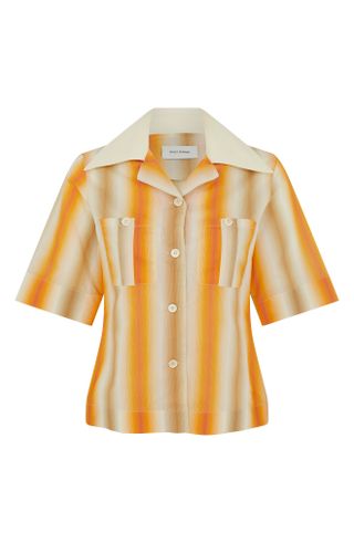 Wales Bonner + Sunrise Stripe Button-Up Bowling Shirt