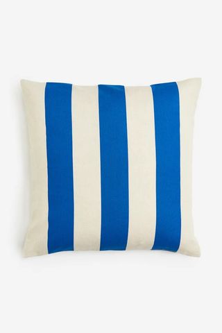 H&M + Striped Linen-Blend Cushion Cover