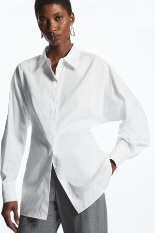 COS + Oversized Waisted Poplin Shirt