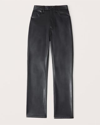 Abercrombie and Fitch + Vegan Leather 90s Straight Pant