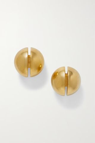 Saint Laurent + Gold-Tone Clip Earrings
