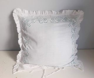 Nordic Home Design + Lovely White Cotton Pillowcase With White MacHine Embroidery