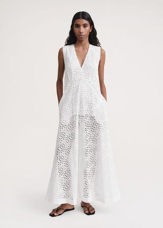 Toteme + Broderie Anglaise Dress White