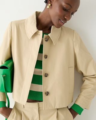J.Crew Collection + Cropped Lady Trench Coat