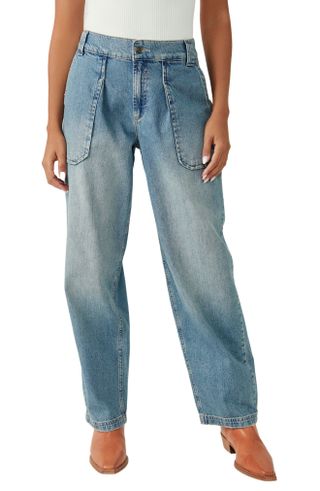 Maeve + Oversize Low Slung Rigid Jeans