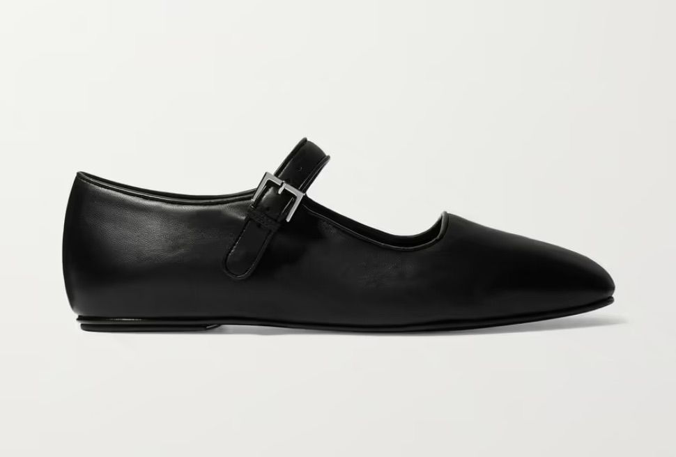 The Row + Ava Leather Mary Jane Ballet Flats