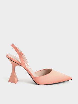 Charles & Keith + Peach Recycled Polyester Slingback Pumps