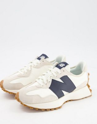 New Balance + 327 Trainers in Off White/Navy