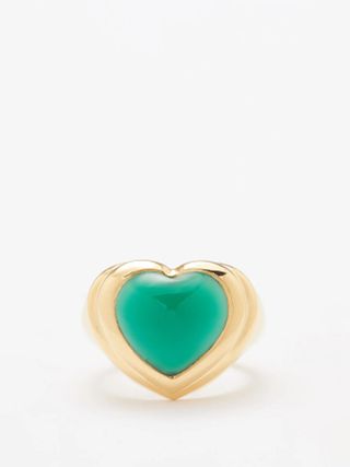 Missoma + Heart Chalcedony & 18kt Recycled Gold Ring