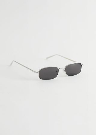 & Other Stories + Rectangular Slim Frame Sunglasses