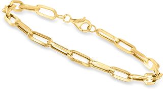 Canaria + 10kt Yellow Gold Paper Clip Link Bracelet